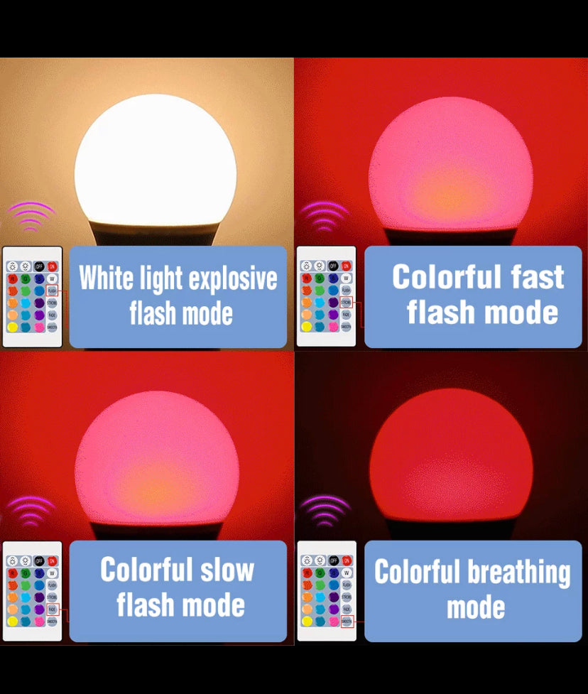 LED RGB Lamp Spotlight Bulb E27 E14 GU10 B22 AC220-240V Bombillas LED 6W 10W IR Remote Control Led Smart RGBw