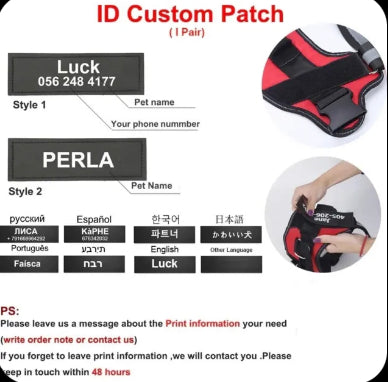 Personalized Dog Harness No-Pull Reflective Breathable Adjustable XS/Small/Large